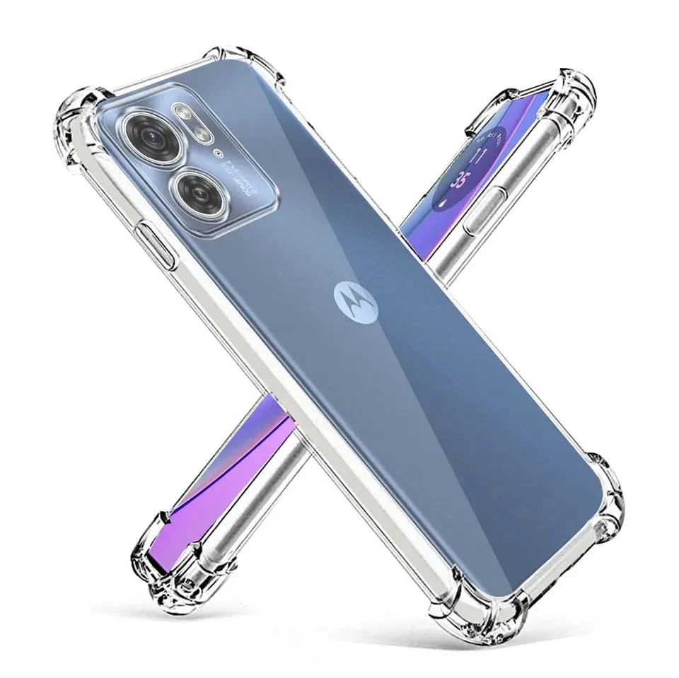 DL3 Mobilak Case Compatible with motorola edge 40, Cover Silicone TPU Gorilla Anti-shock Protector Camera Shockproof Corners - Clear