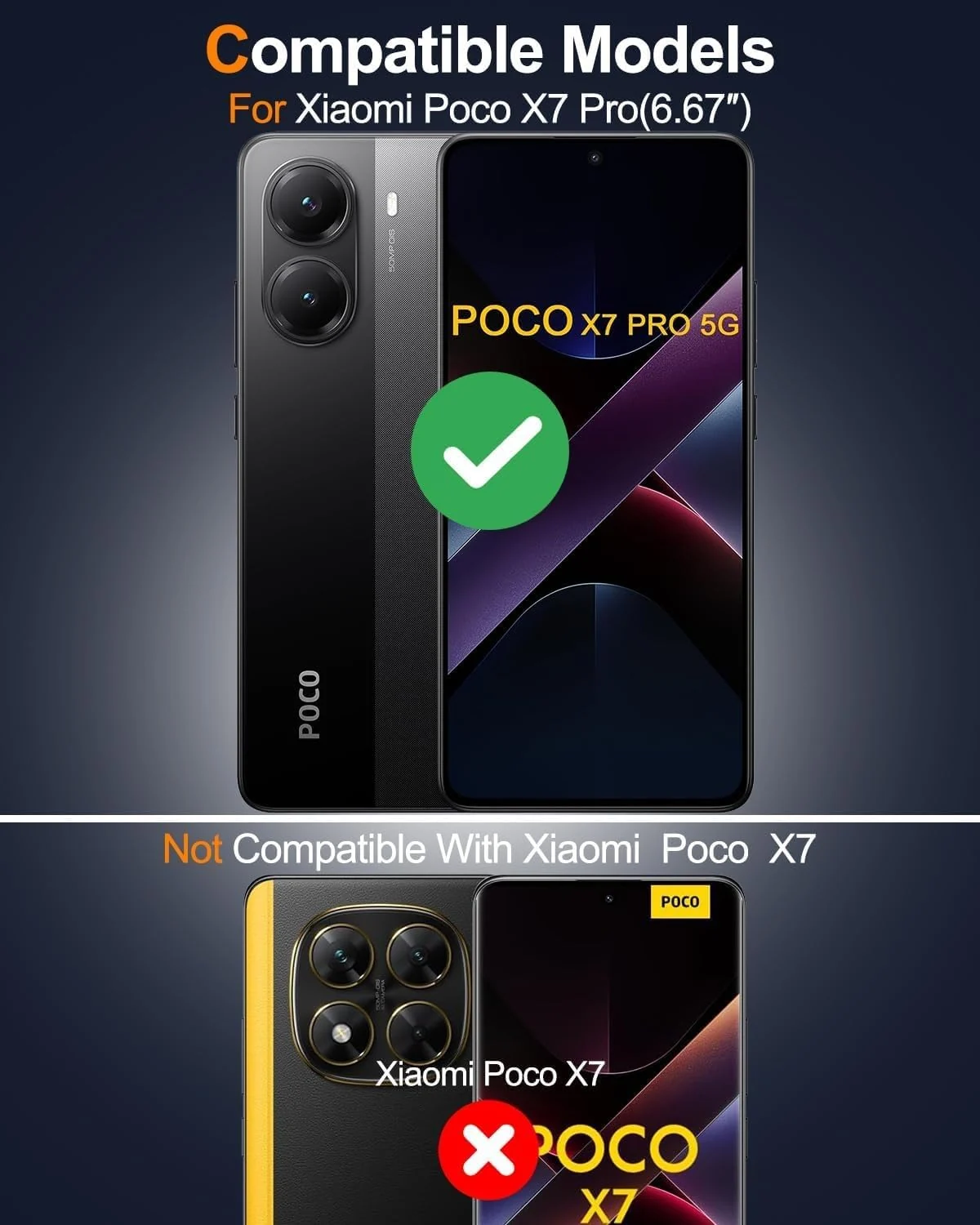 DL3 Mobilak Protective Case Compatible with Xiaomi Poco X7 Pro 5G Cover, Mobile Phone Case Thin Soft Silicone Anti-Yellow Protective Case - Clear