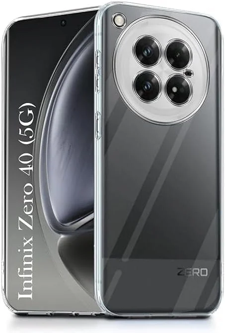 DL3 Mobilak Case Compatible with Infinix Zero 40 4G, Case Crystal Soft TPU Gel Case Flexible Silicone Anti-Scratch Camera Protection TPU Cover - Clear