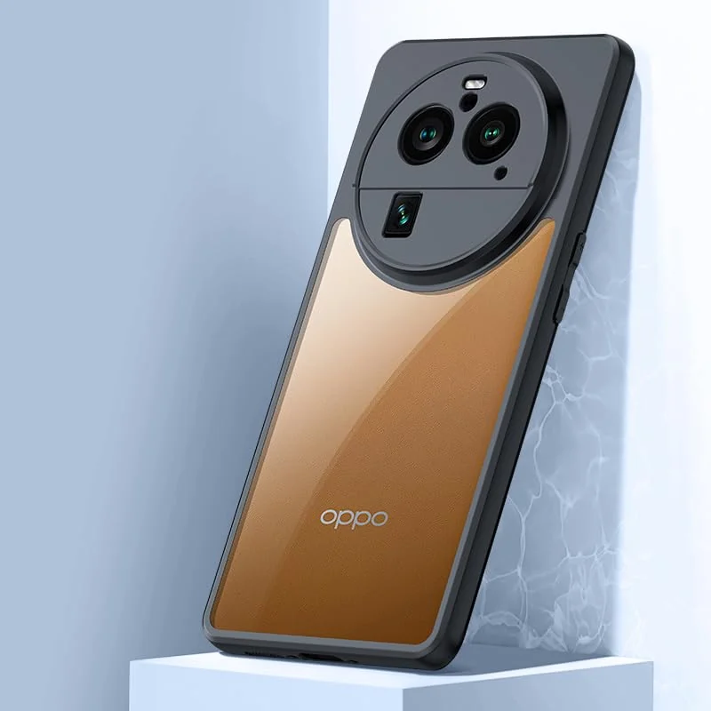 DL3 Mobilak Compatible with OPPO Find X6 Pro 5G Case Transparent, Military-Grade Shockproof Anti-Yellowing, Slim Protective Phone Case Full Bumper Cover With Camera Lens Protective - Black