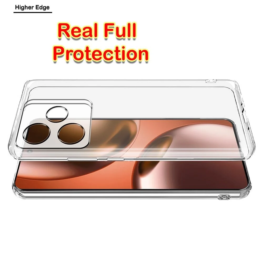 Mobigon Case Compatible with realme GT 7, Case Crystal Soft TPU Gel Case Flexible Silicone Anti-Scratch Camera Protection TPU Cover - Clear
