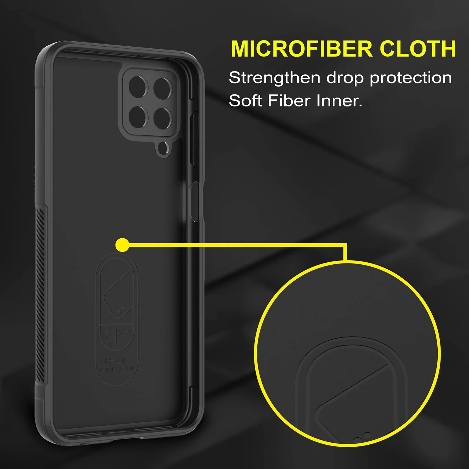 DL3 Mobilak Flexible Silicone and TPU Protective Case with Camera Protection for Samsung Galaxy M33 5G - Black