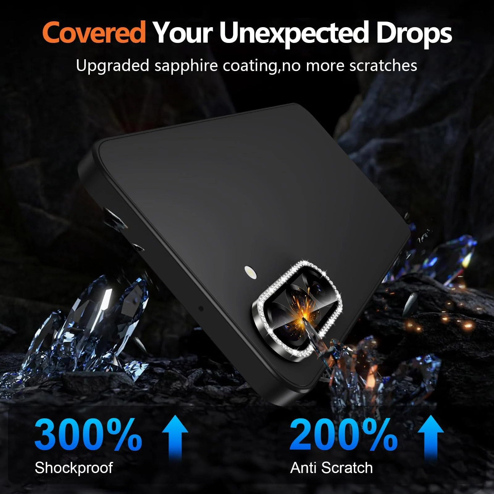 DL3 Mobilak Camera Lens Protector for Samsung Galaxy A17 5G/4G Accessories, 9H Tempered Glass Metal Individual Ring Camera Cover Screen Protector, Case Friendly, Anti Scratch - Diamond Black