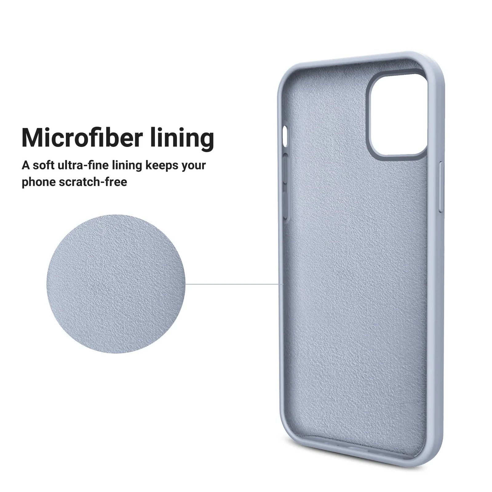 DL3 Mobilak Liquid Silicone Protective Case for iPhone 11 Pro Max (6.5 Inch) with Camera Protection and Microfiber Lining - A Baby Blue