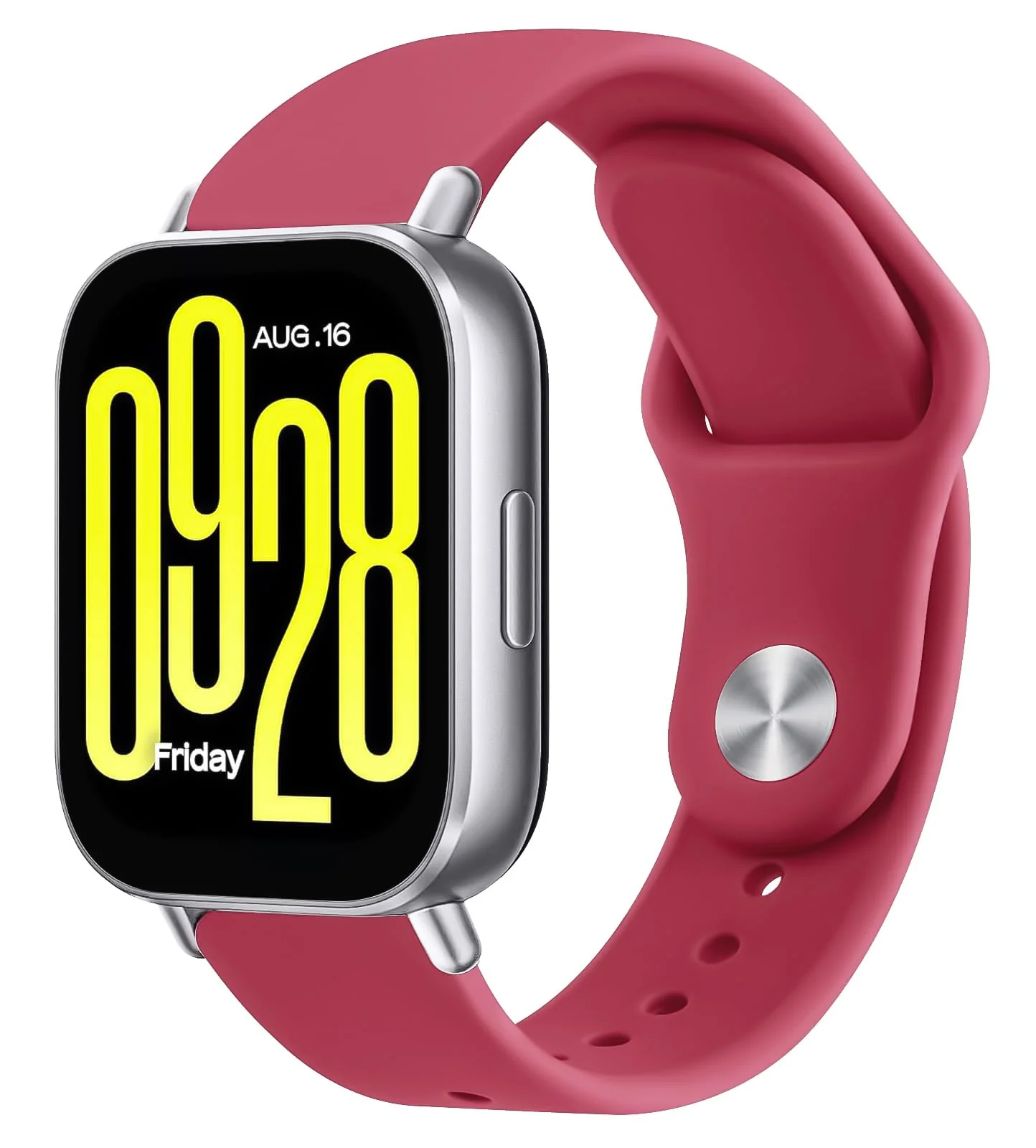 DL3 Mobilak Straps Compatible with Xiaomi Redmi Watch 5 Active/Redmi Watch 5 Lite Bracelets for Men Women, 22mm Soft Silicone Strap, Waterproof Adjustable Band Sports Replacement - Rose Red