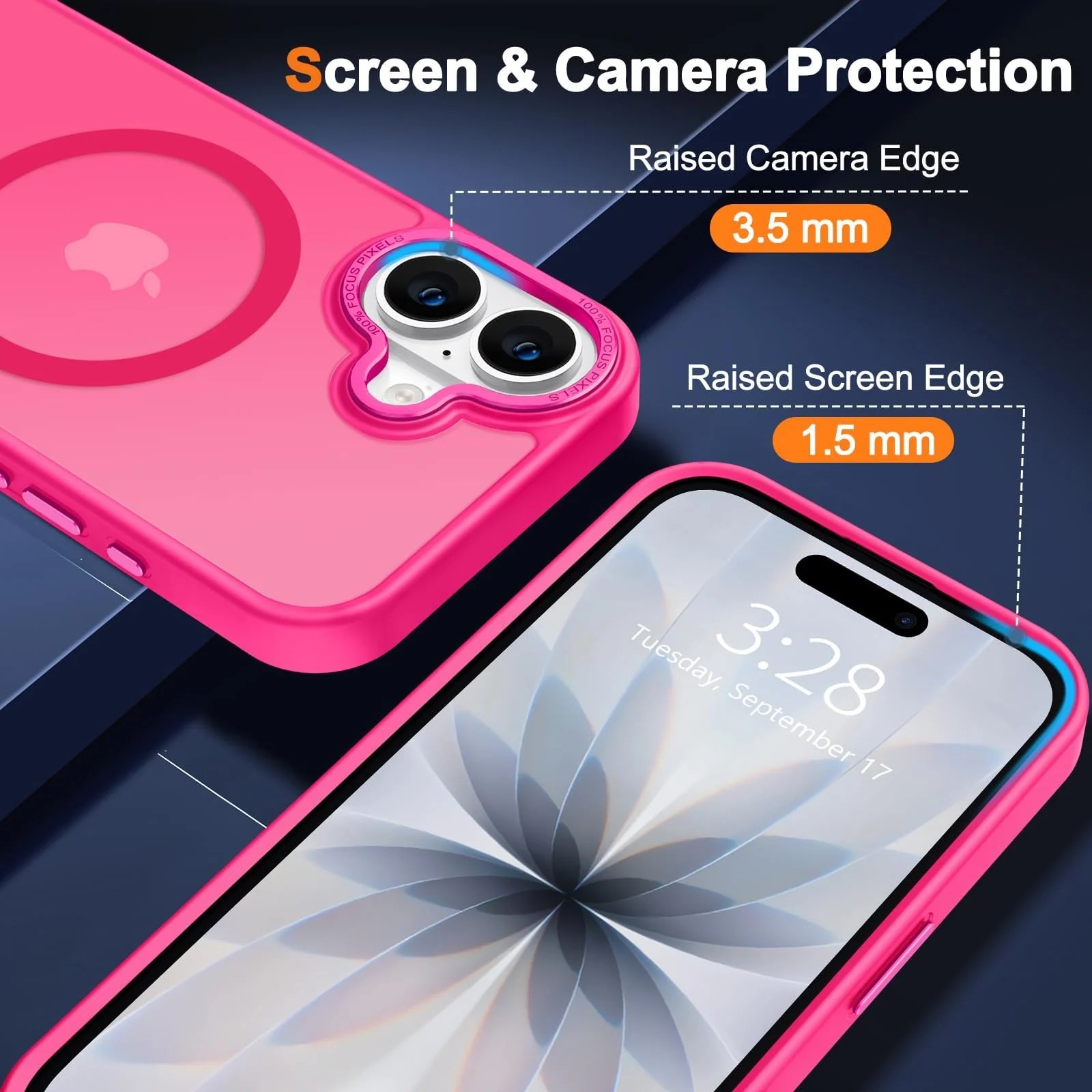 DL3 MOBILAK Protective Phone Case for Apple iPhone 17 - Hot Pink