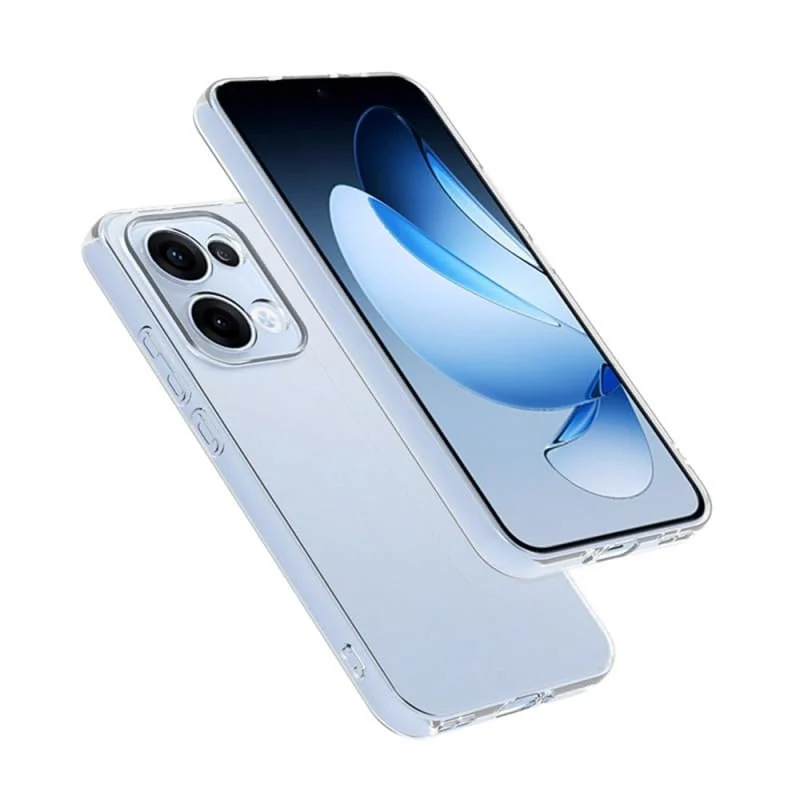 DL3 Mobilak Case Compatible with OPPO Reno 13 5G, Case Crystal Soft TPU Gel Case Flexible Silicone Anti-Scratch Camera Protection TPU Cover - Clear