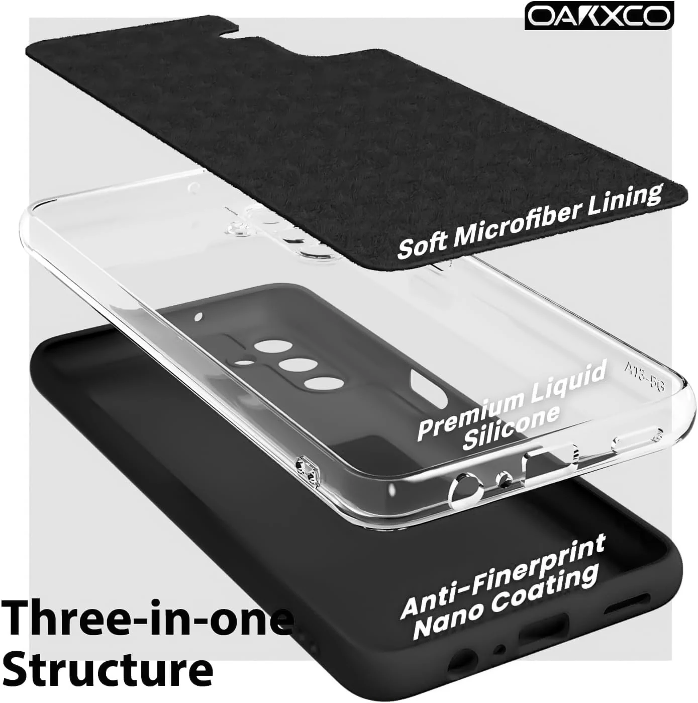 DL3 Mobilak Soft Silicone Protective Case for Samsung Galaxy A15 with Microfiber Lining and Shockproof Design - Black