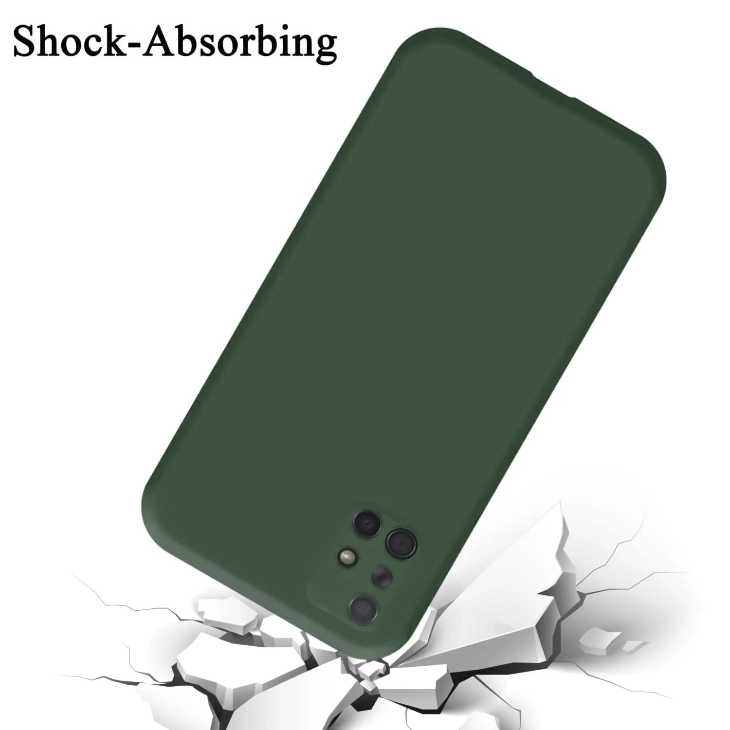 DL3 Mobilak Silicone Protective Case for Samsung Galaxy A71, Shock-absorbing protection, Scratch-resistant surface, Soft microfiber lining - Green