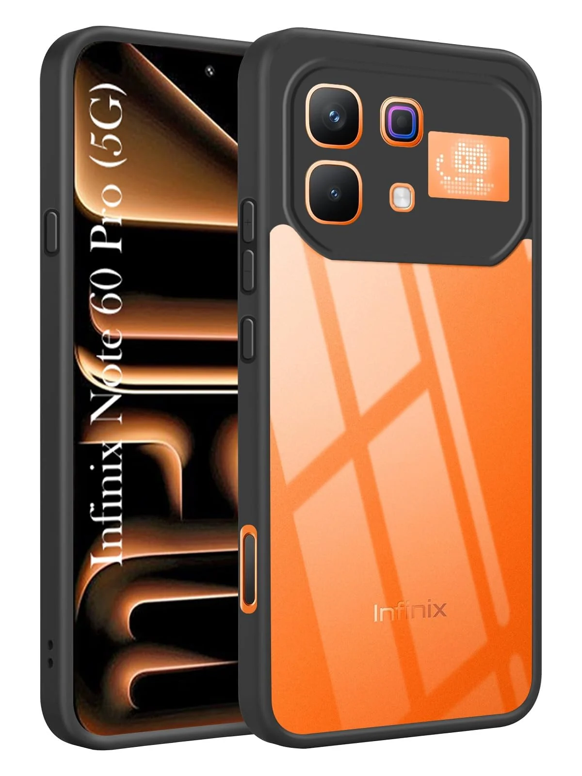 DL3 Mobilak Clear TPU Case for Infinix Note 60 Pro 5G, Camera protection, Shock-absorbing protection, Scratch-resistant surface - Black