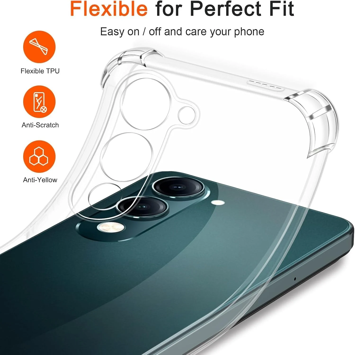 DL3 Mobilak Clear TPU Case for vivo Y29s 5G / vivo Y04, Camera protection, Shock-absorbing protection, Scratch-resistant surface - Clear