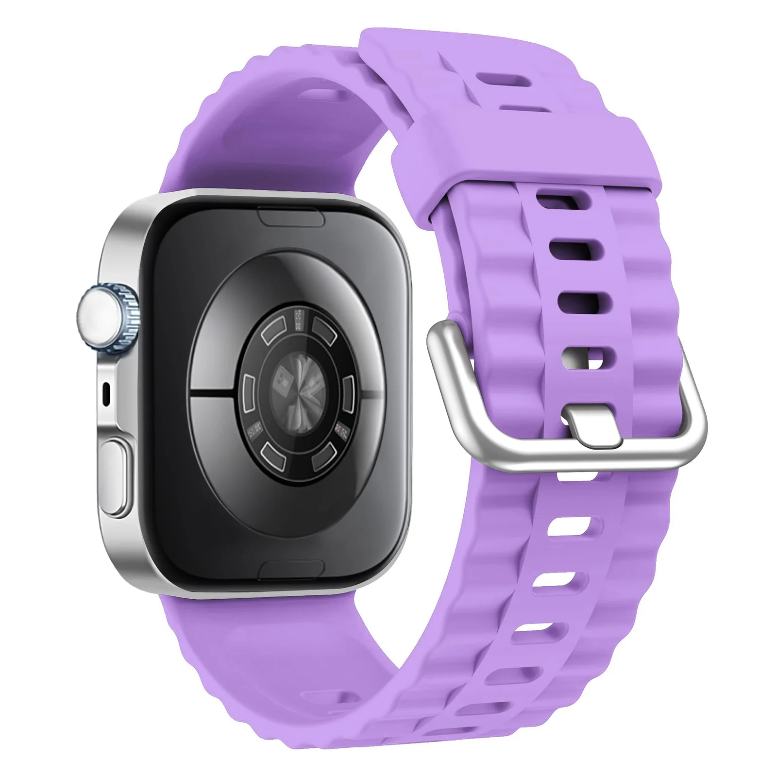 DL3 Mobilak Wavy Texture Sports Wristbands for Huawei Watch Fit 4/Fit 4 Pro/Fit 3 Strap, Breathable Silicone Wristband Strap Watch Strap Bracelet for Huawei Watch Fit 4 Pro/Fit4/3 - Purple