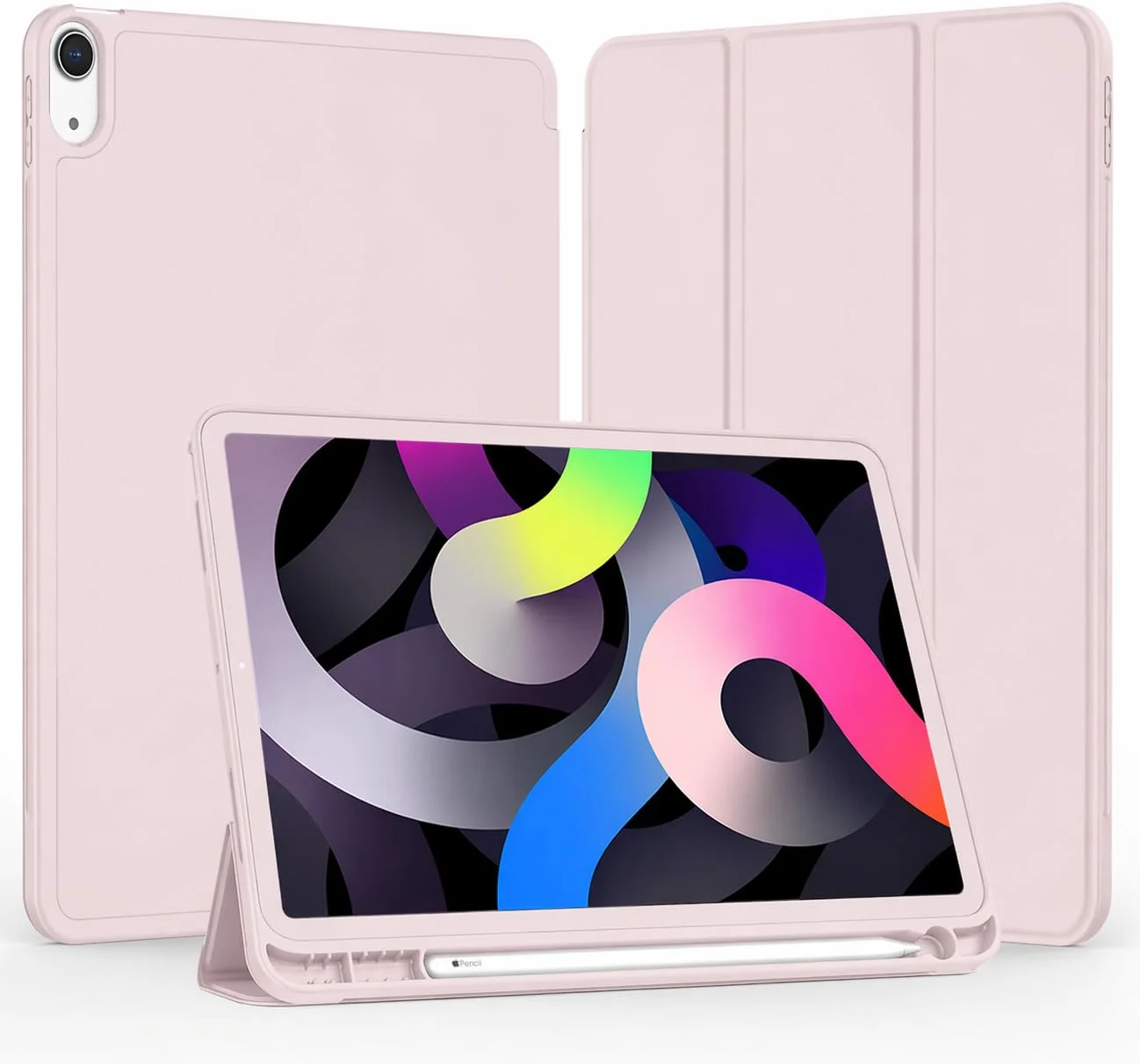 DL3 Mobilak Huawei MatePad SE 11 inch 2024 Tablet Cover Case with Pencil Holder, Soft TPU Back Trifold Stand Protective Smart Cover Flip, Auto Wake&Sleep