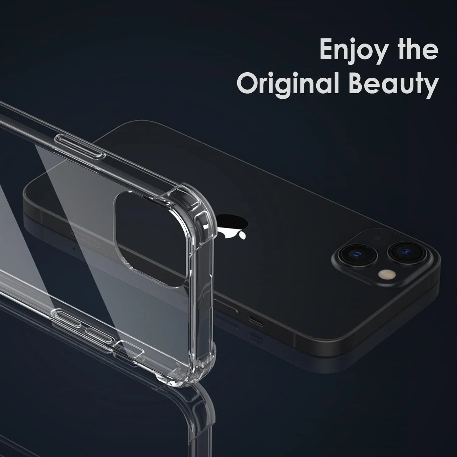 DL3 MOBILAK Case Compatible with iPhone 13, Cover Silicone Transparent TPU Gorilla Anti-shock Shockproof Corners - Clear