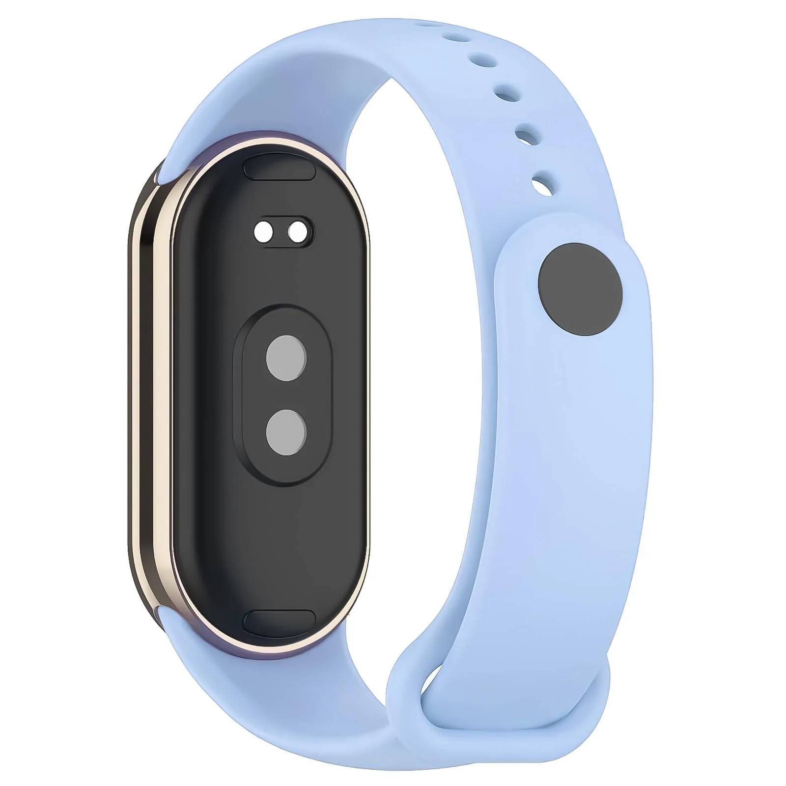 DL3 Mobilak Band Compatible with Xiaomi Mi Band 10/9/8 Replacement Strap, Silicone Skin-Friendly Wrist Strap Adjustable Sports Wristbands for Women Men Xiaomi Smart Band 8/9/10 - Baby Blue