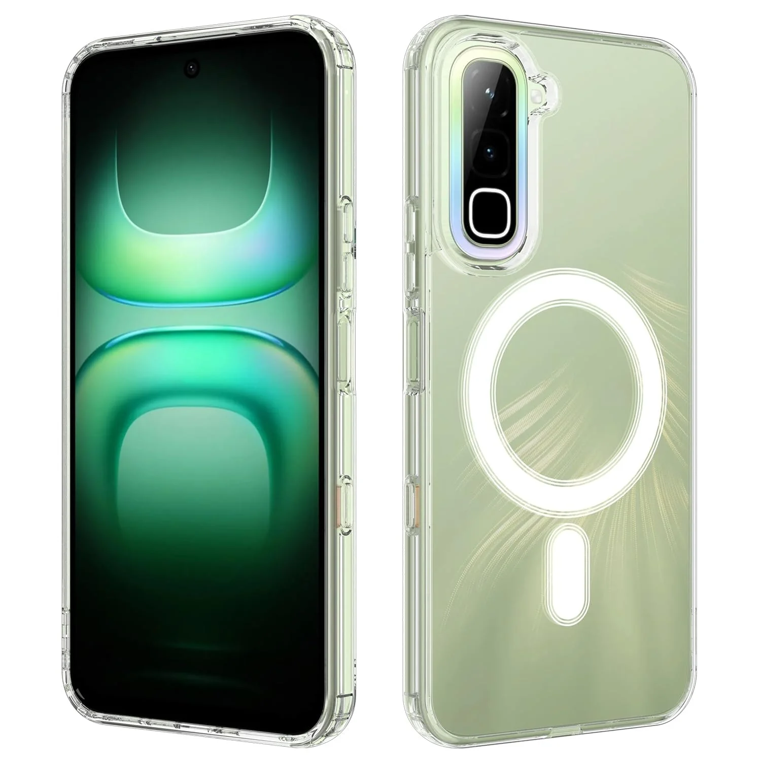 MOBIGON Slim Magnetic MagSafe-Compatible Phone Case for Infinix Hot 70, Clear
