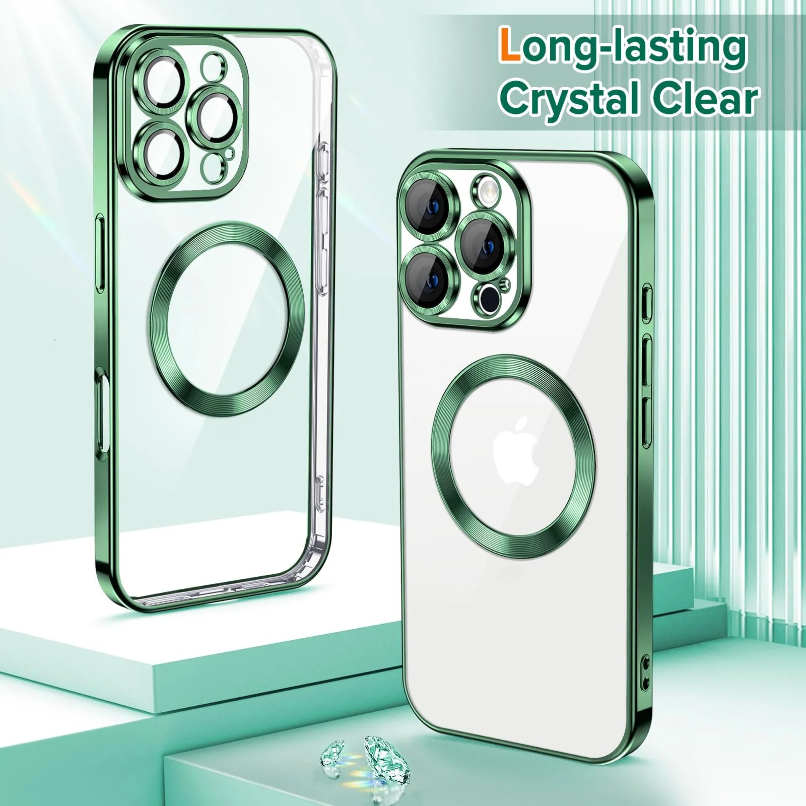 DL3 Mobilak Plated-Edge TPU Protective Case with Camera Protection for iPhone 16 Pro Max - Green