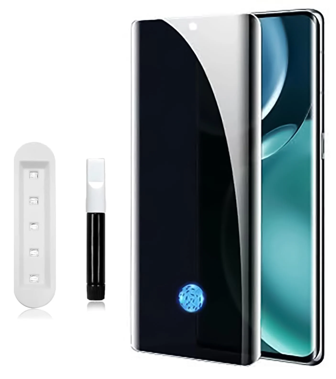 DL3 Mobilak Screen Protector for Honor X9b UV Glass Fingerprint Reader Support 3D Curved Anti-Spy Tempered Glass Screen Protector - Privacy