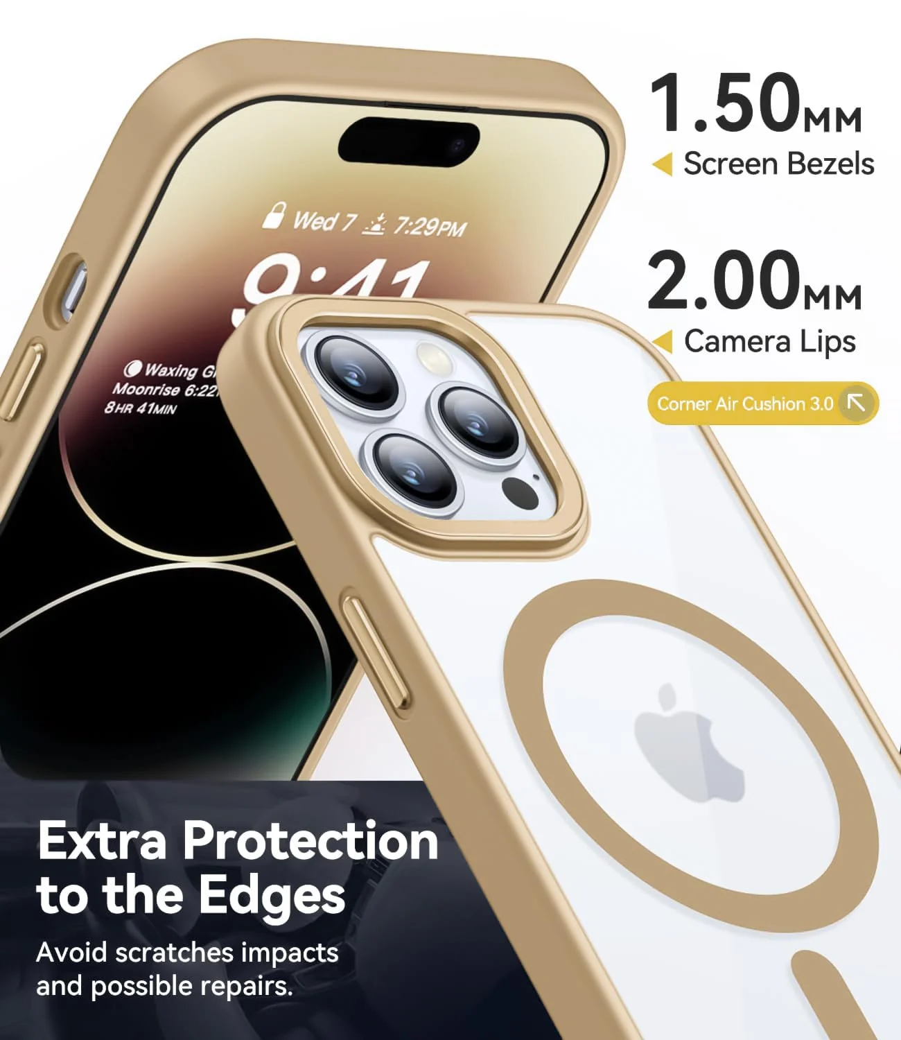 DL3 Mobilak Phone Case for iPhone 12 Pro Max (6.7 Inch) - Desert - Magnetic, Wireless Charging Compatible - Military Protection - Non-Yellowing, Anti-Scratch - Polycarbonate - Desert