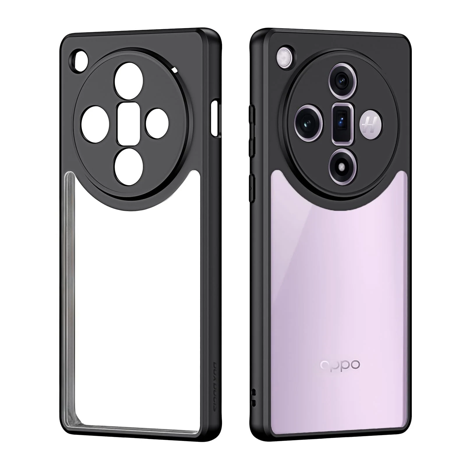 DL3 Mobilak Clear PC and TPU Protective Case for OPPO Find X7 5G with Camera Protection and Military-Grade Protection - Black