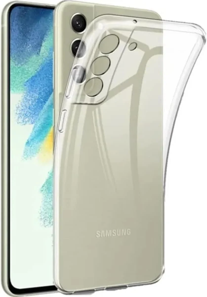 DL3 Mobilak Case Compatible with Samsung Galaxy S21 FE 5G Case Crystal Soft TPU Gel Case Flexible Silicone Anti-Scratch Camera Protection TPU Cover - Clear