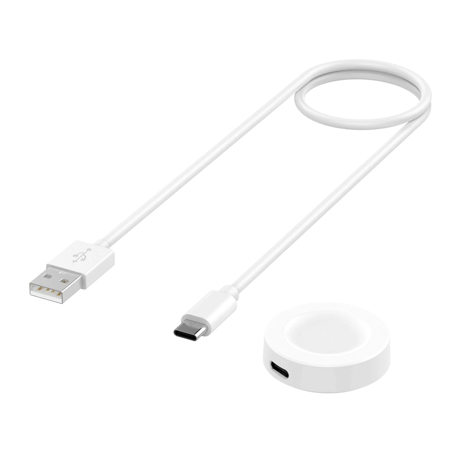 DL3 Mobilak Magnetic Charger Compatible with Huawei Watch GT5/GT4/GT3/GT3 Pro/GT3 SE/GT2 Pro/Watch 4/4 Pro/3/3 Pro/Ultimate/GT Runner, Portable Charger Dock with a Separate 100 cm Charging Cable Cord - White