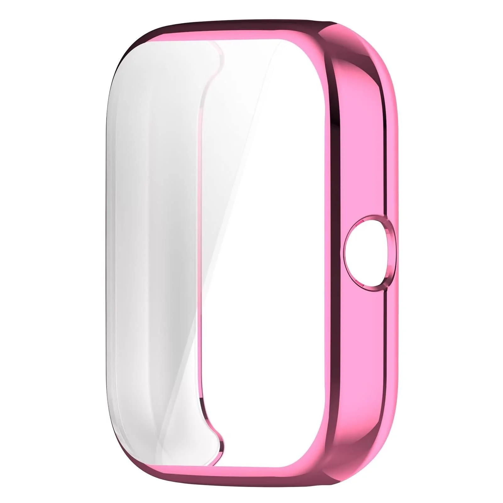 DL3 Mobilak Case Compatible with Amazfit Bip3 Pro/Amazfit Bip 3 Case All-Around Screen Protector Watch Soft TPU Shockproof Cover Slim Guard Thin Bumper Shell Protector - Pink