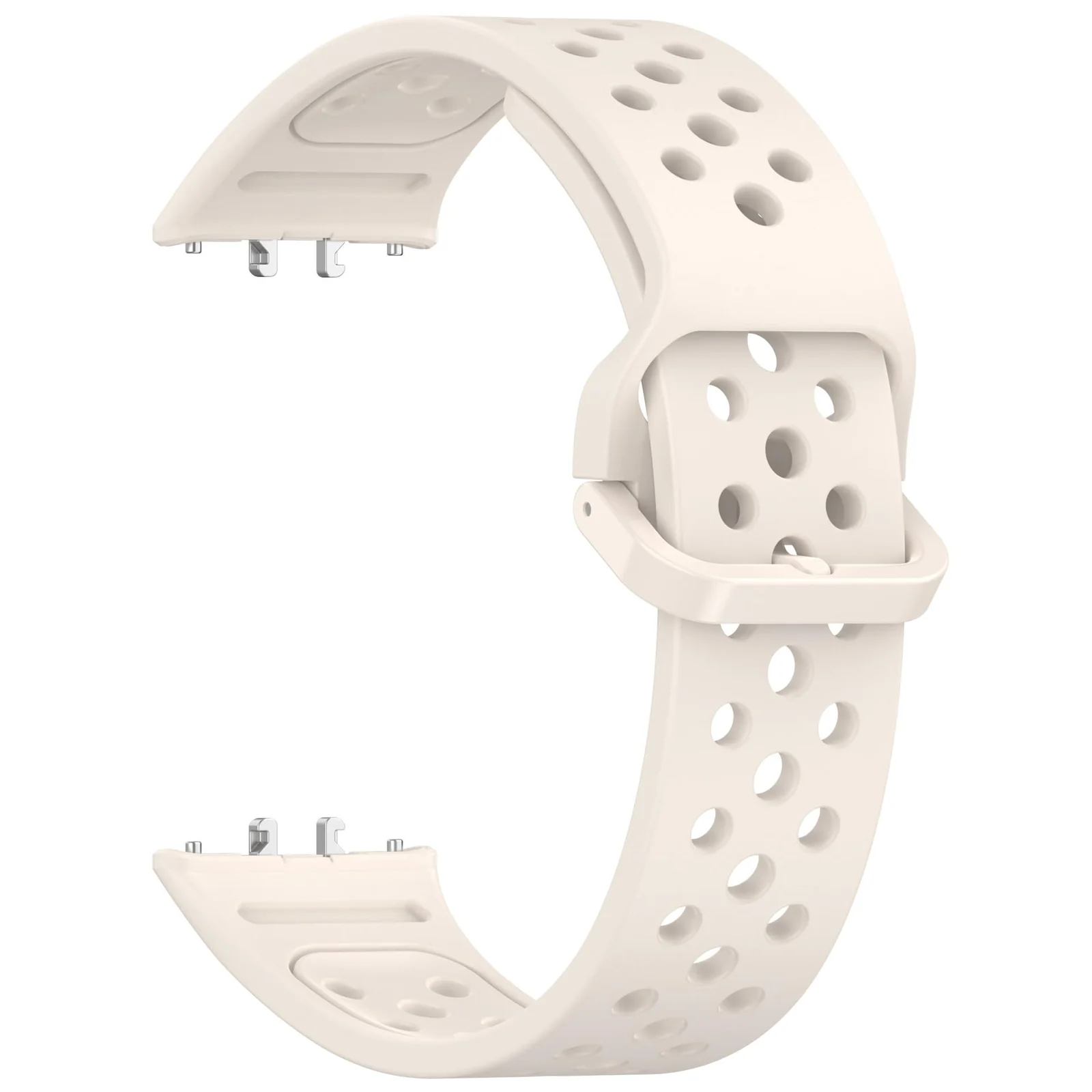DL3 Mobilak Strap for Samsung Galaxy Fit 3 SM-R390, Women Men Armband, Two Colours Silicone Adjustable Replacement Soft Strap for Samsung Galaxy Fit 3 SM-R390 Fitness Tracker - Beige