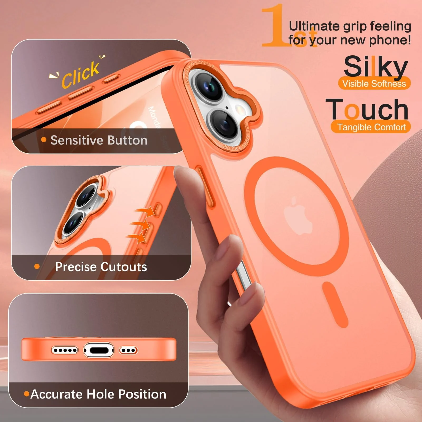 DL3 MOBILAK Protective Phone Case for Apple iPhone 17 - Orange