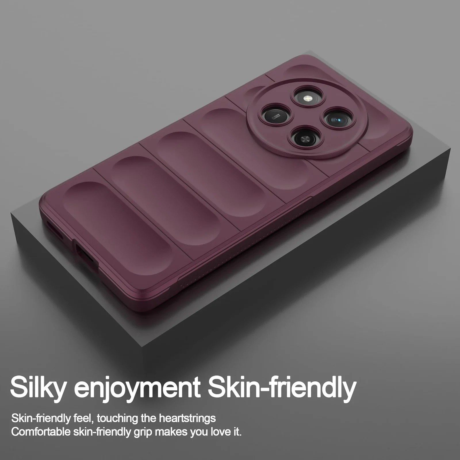 DL3 Mobilak Flexible Silicone and TPU Protective Case with Camera Protection for Honor X9C - Wine Red