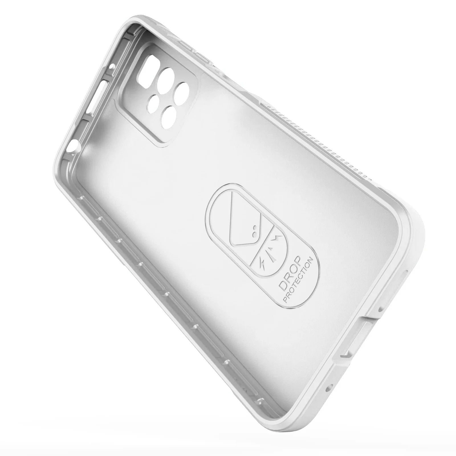 DL3 Mobilak Flexible Silicone and TPU Protective Case with Camera Protection for Xiaomi Redmi 10 4G / Redmi 10 2022 - White