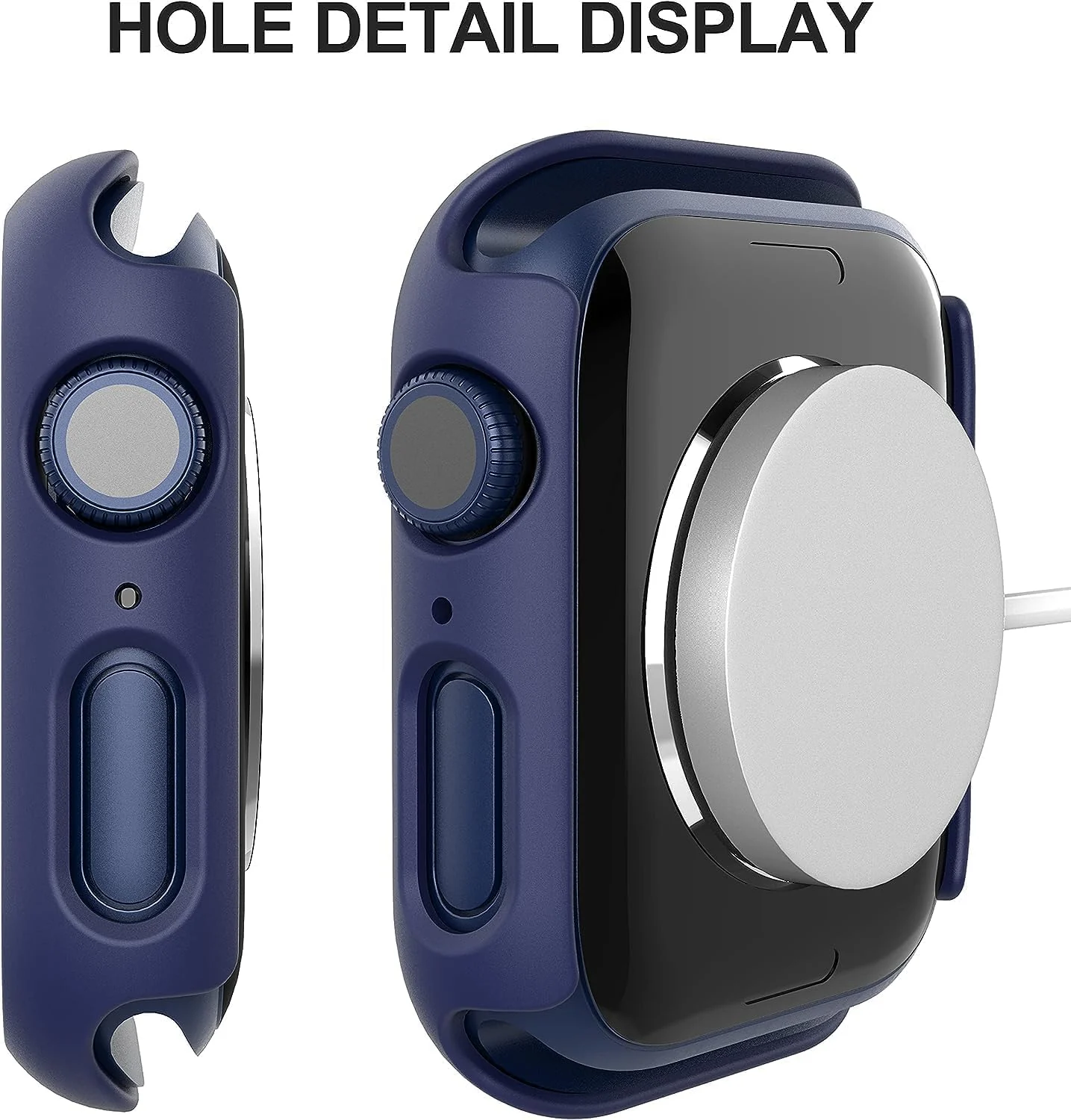 DL3 MOBILAK Hard Case Designed for Apple Watch Series 3/2/ 38mm, Built-in 9H [HD Clear] Tempered Glass Screen Protector, [Full Protection] Slim Cover for iWatch Series 3/2/1 38mm - Blue