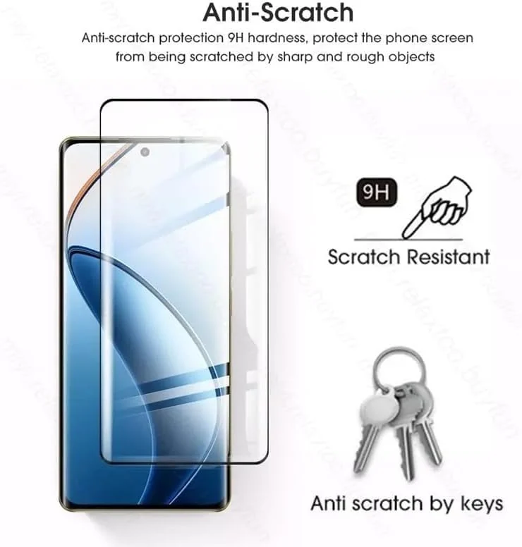 DL3 Mobilak 5D Full Glass Screen Protector For realme 12 Pro Plus/realme 12 Pro+ Frame Protector - Black