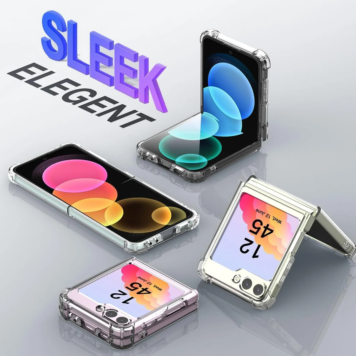 DL3 MOBILAK for Samsung Galaxy Z Flip 6 Clear Case,Compatible with MagSafe Transparent Shockproof Protection Yellowing Resistant Magnetic Phone Case for Galaxy Z Flip 6 5G (2024) - Clear
