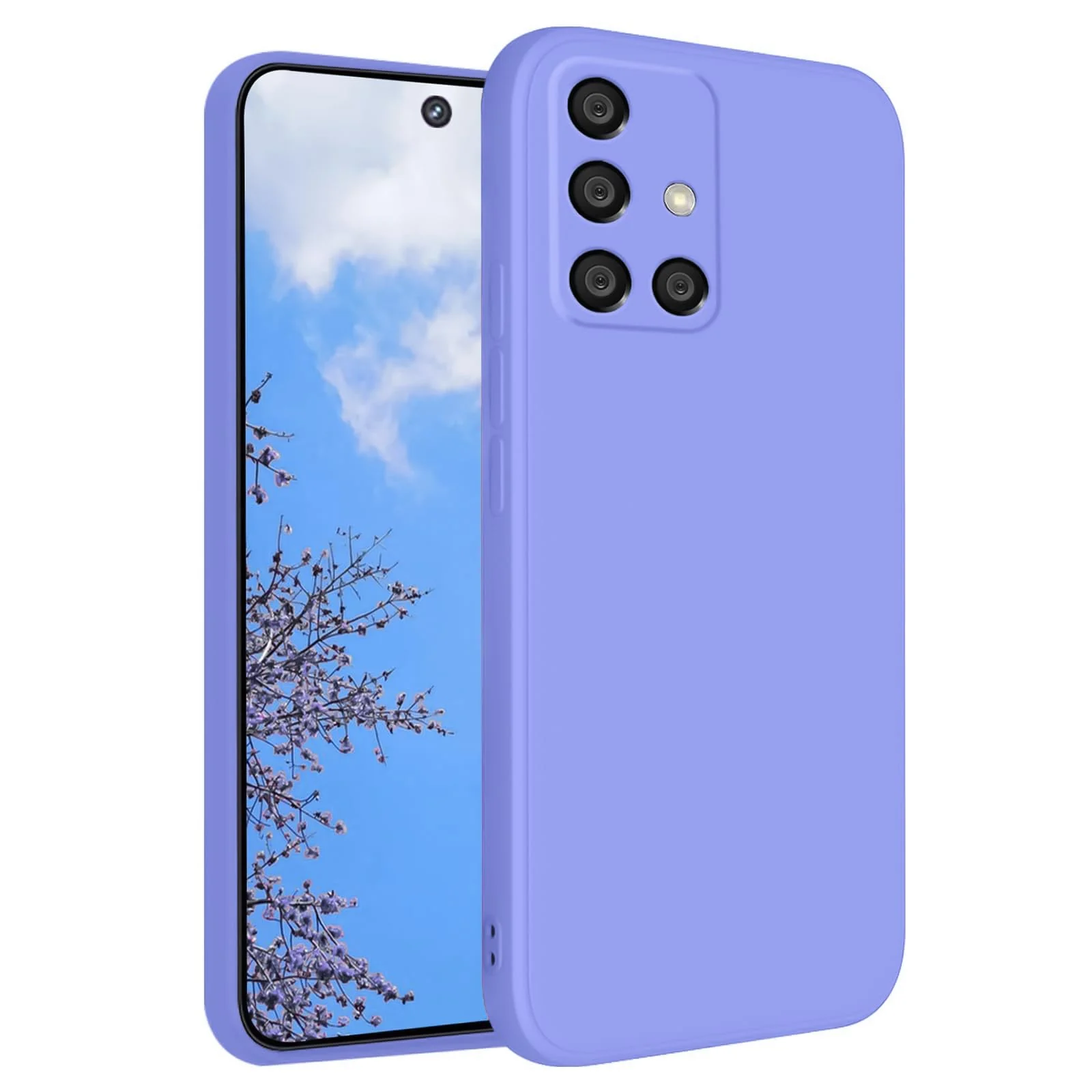 DL3 Mobilak Soft Silicone Protective Case for Samsung Galaxy A51 with Microfiber Lining and Shockproof Design - Baby Blue