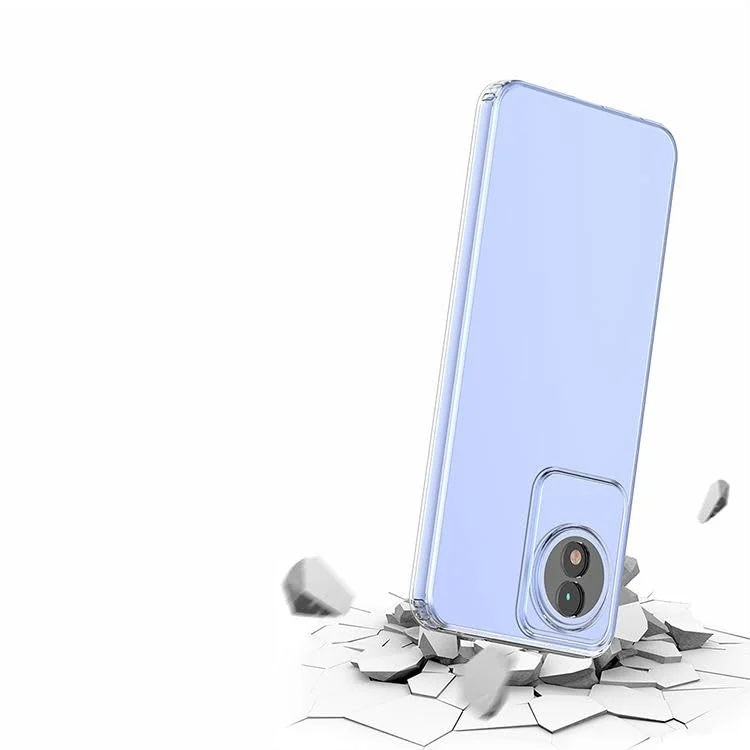 DL3 Mobilak Case Compatible with vivo Y02 4G Case Crystal Soft TPU Gel Case Flexible Silicone Anti-Scratch Camera Protection TPU Cover - Clear