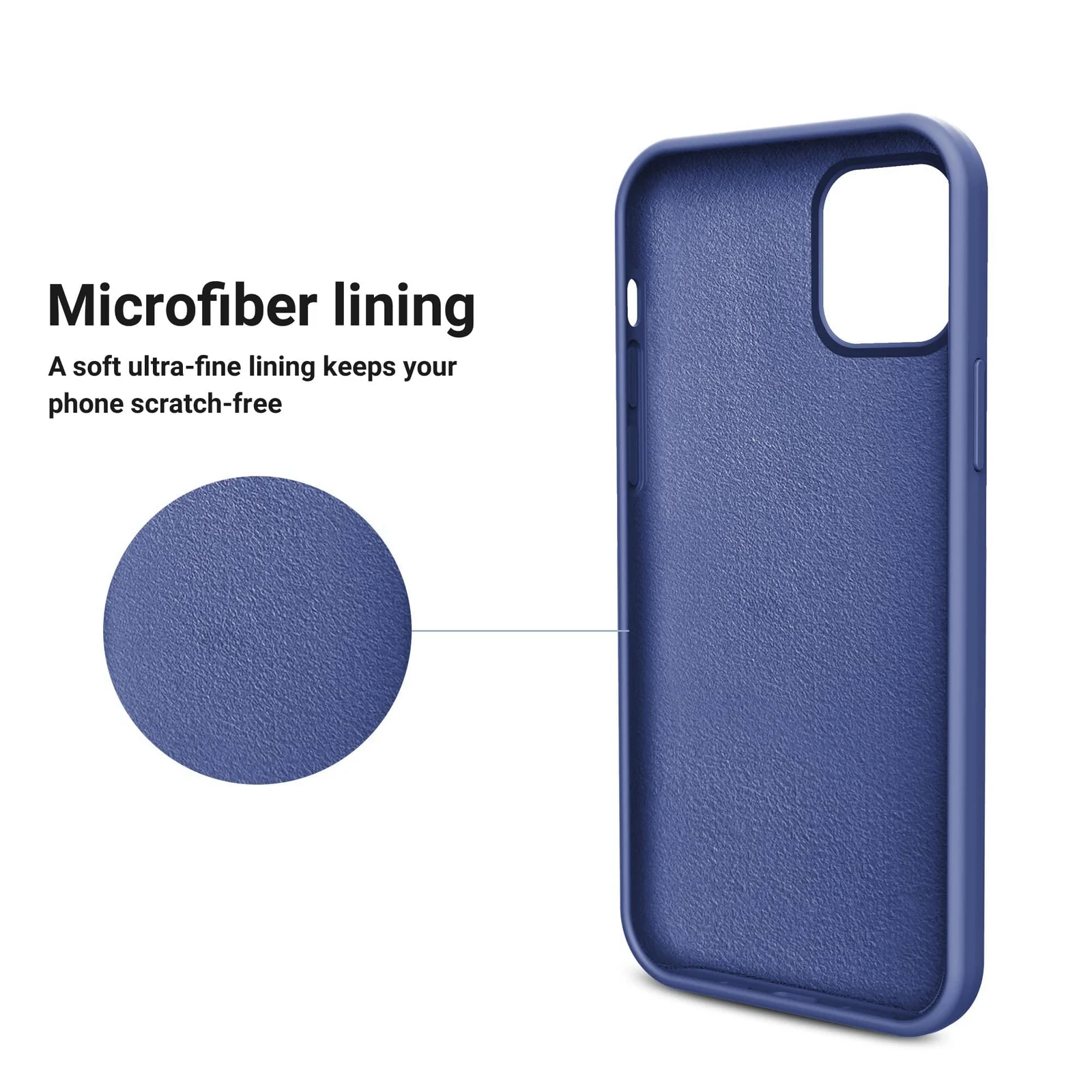 DL3 Mobilak Liquid Silicone Case for iPhone 11 Pro Max (6.5 Inch), Shock-absorbing protection, Scratch-resistant surface, Soft microfiber lining - Lavender Blue