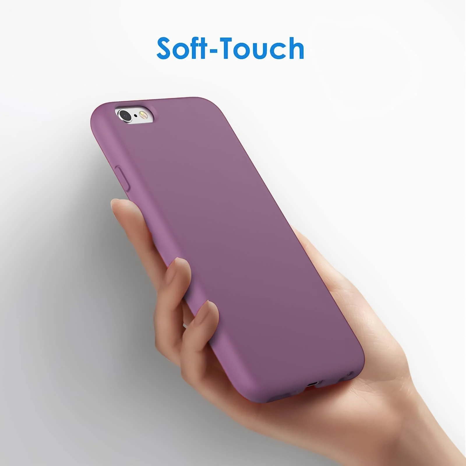 DL3 Mobilak Liquid Silicone Protective Case for iPhone 6 / 6S with Camera Protection and Microfiber Lining - Cashmere