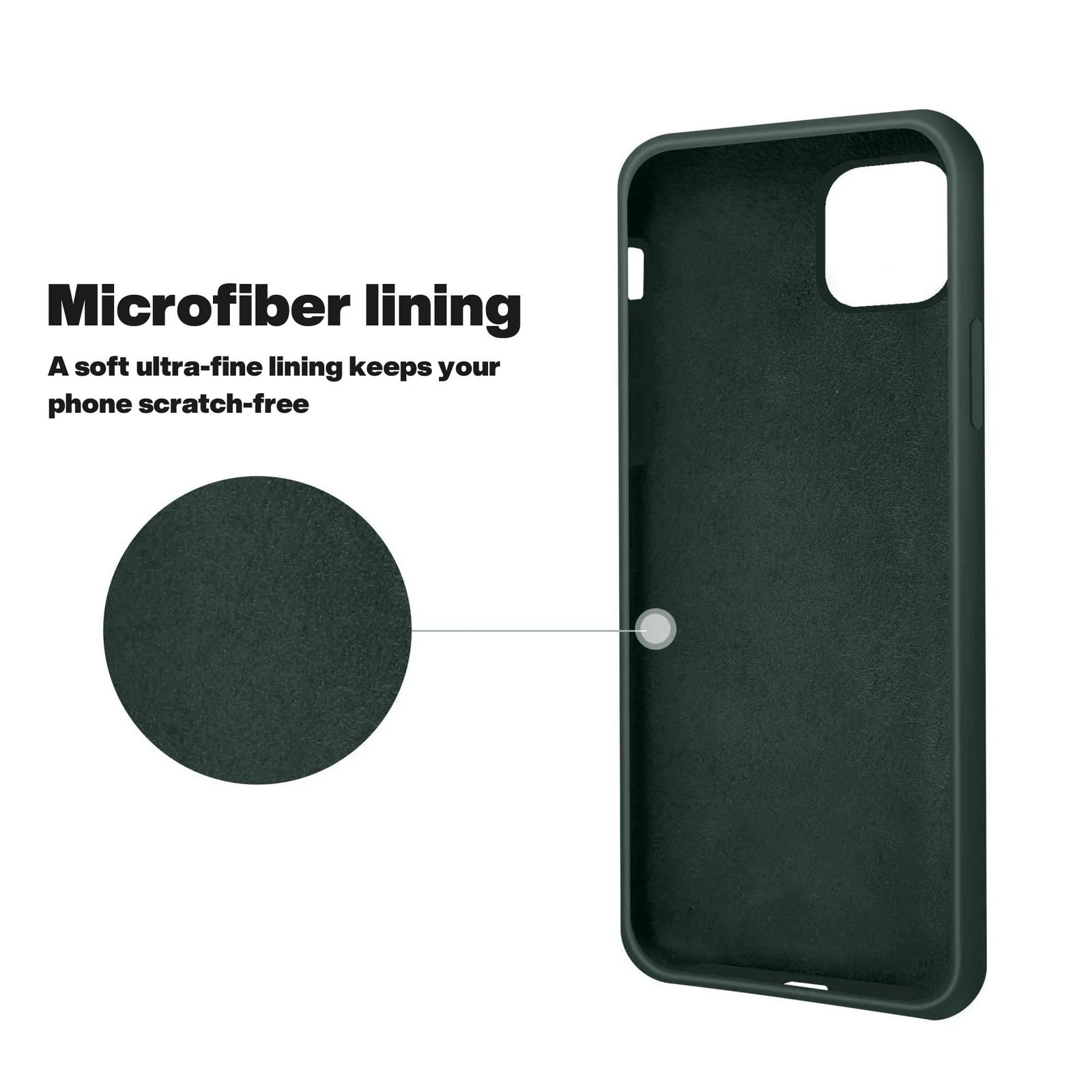 DL3 Mobilak Compatible with iPhone 11 (6.1 Inch) Case, Liquid Silicone Case, Full Body Protective Cover, Shockproof, Slim Phone Case, Anti-Scratch Soft Microfiber Lining - Oliv Green