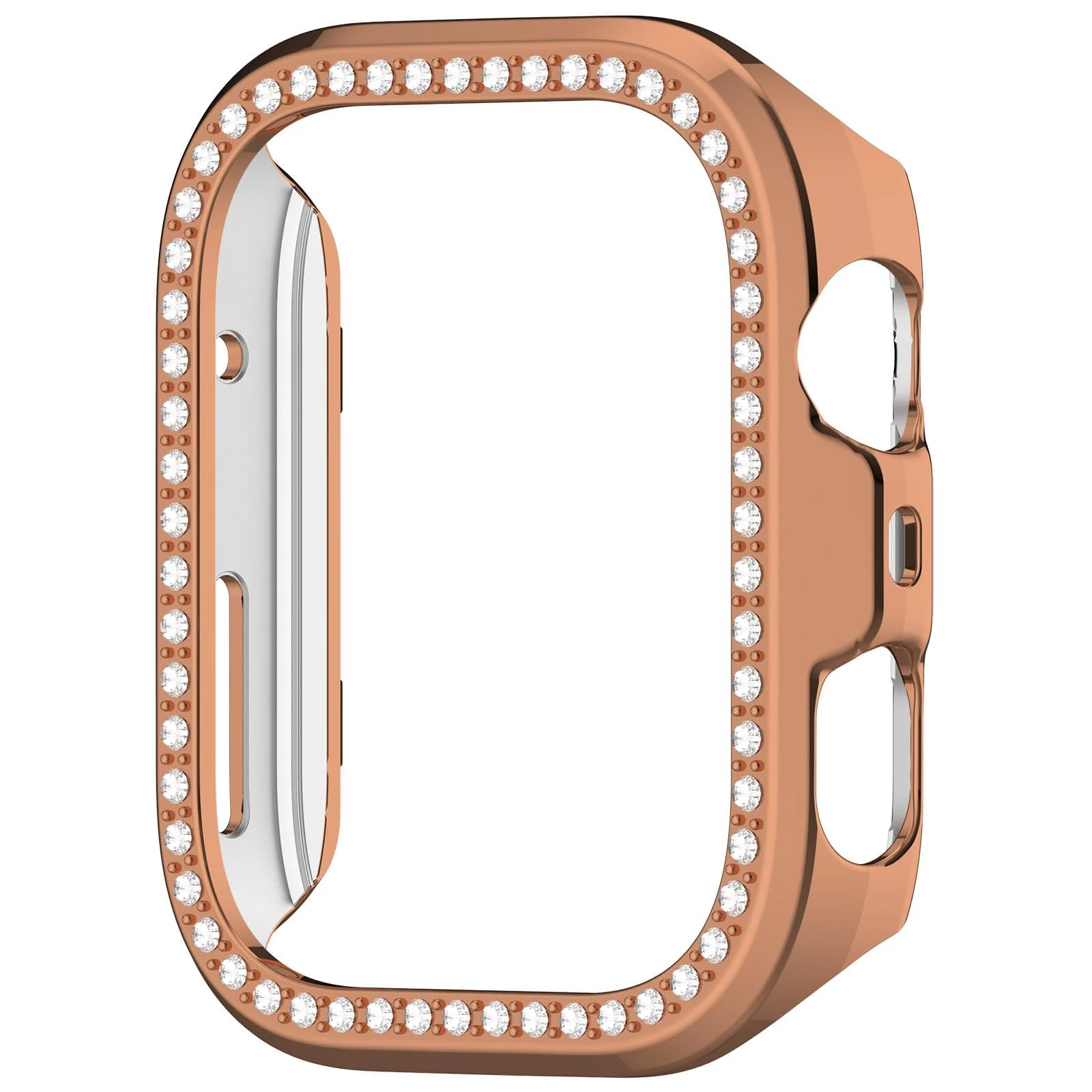 DL3 Mobilak Bling Case Without screen protector for Huawei Watch Fit 4, Hard PC Frame Case, Crystal Diamonds Bumper Cover for Women Girls, Slim Protective Cover for Huawei Watch Fit 4 - Rose Gold
