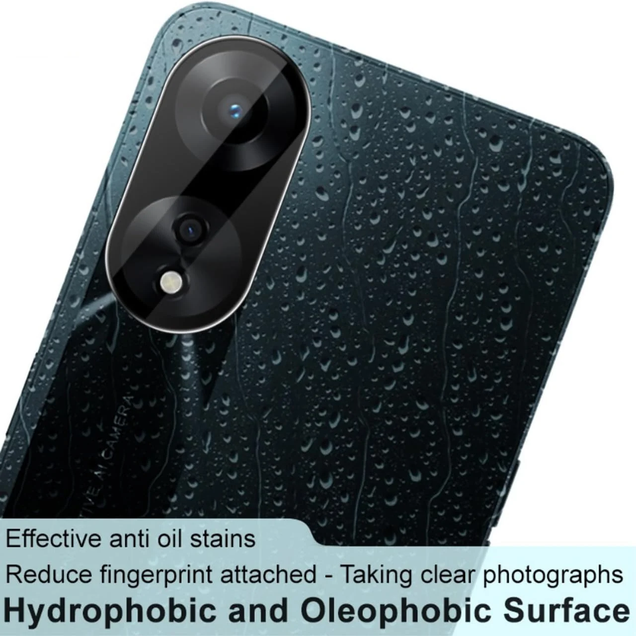 DL3 Mobilak Screen Protector Compatible with OPPO A78 Camera Lens Protector Tempered Glass HD Drop Protection Ultra Clear/Thin Lens Protector Case - Black