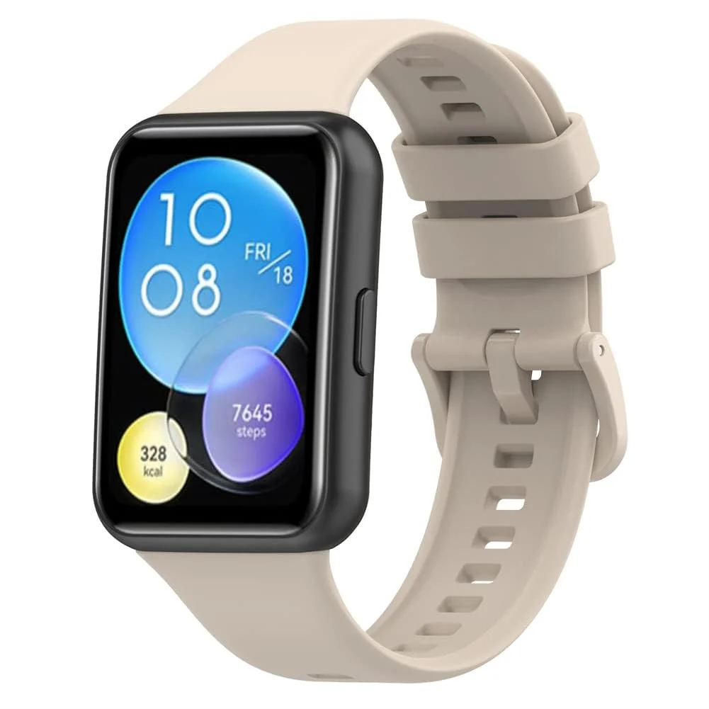 DL3 Mobilak Silicone Strap Compatible With Huawei Watch Fit 2, Sport Band Wristband Bracelet - Beige