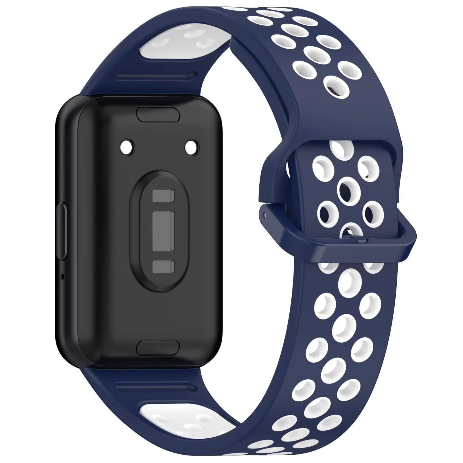DL3 Mobilak Strap for Samsung Galaxy Fit 3 SM-R390, Women Men Armband, Two Colours Silicone Adjustable Replacement Soft Strap for Samsung Galaxy Fit 3 SM-R390 Fitness Tracker - Blue White