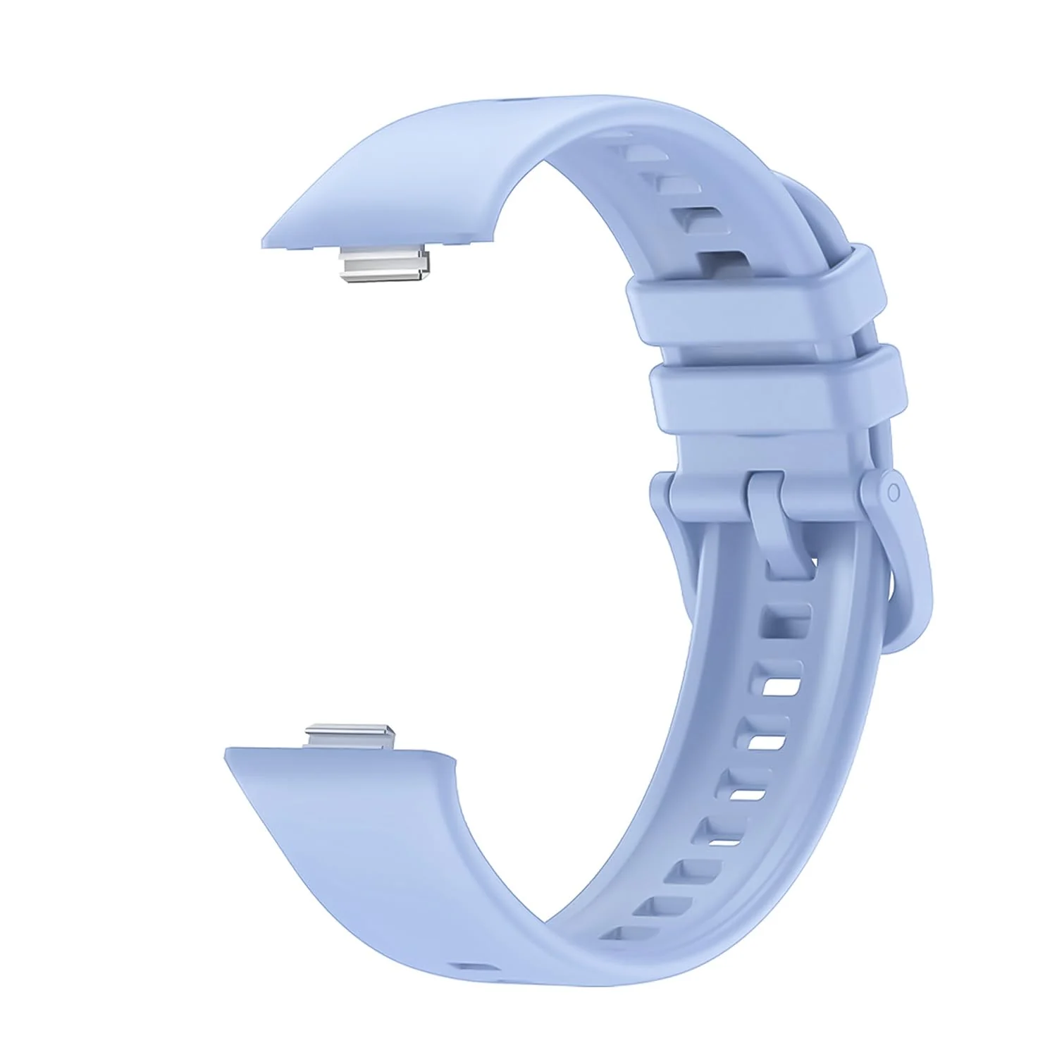 DL3 Mobilak Silicone Bracelet for Huawei Watch Fit 3/Watch Fit 4 Pro/Fit 4 Strap, Soft Silicone Sport Replacement Strap for Women/Men, Adjustable Waterproof Sports Band - Baby Blue