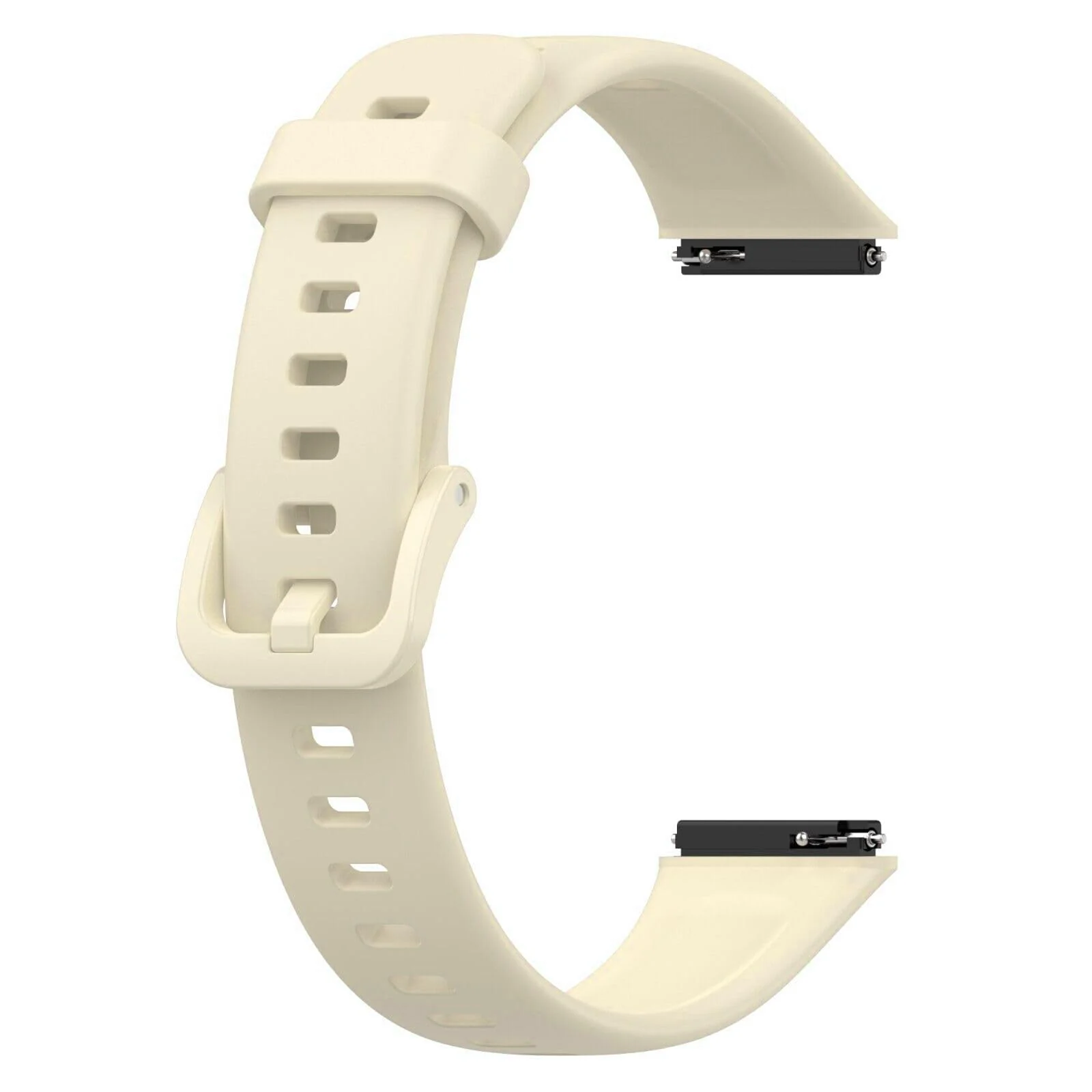 DL3 Mobilak Smart Watch Strap for Huawei Band 7, Sport Silicone Watch Band Wrist Strap, Replacement Bracelet Wristband Wrist Strap for Huawei Band 7 Accessories - Ivory White