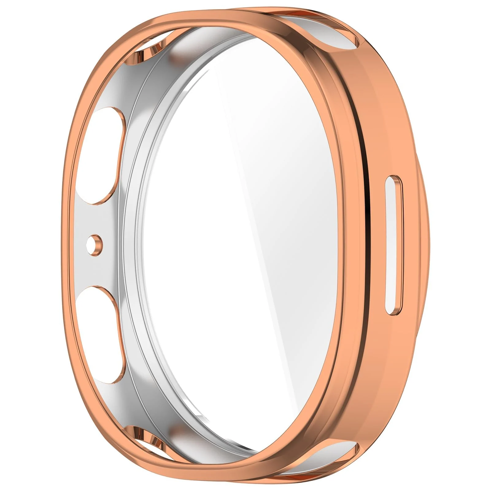 DL3 Mobilak Case Compatible with Samsung Galaxy Watch 8 44mm Case All-Around with Built-in Screen Protector Watch Soft TPU Shockproof Cover Slim Guard Thin Bumper Shell Protector - Rose Gold