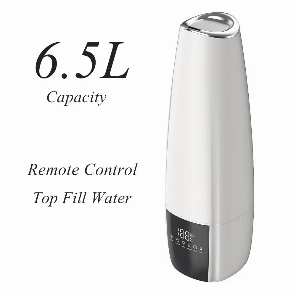 MOBIGON Smart 6.5 L Top-Fill Cool Mist Humidifier, White