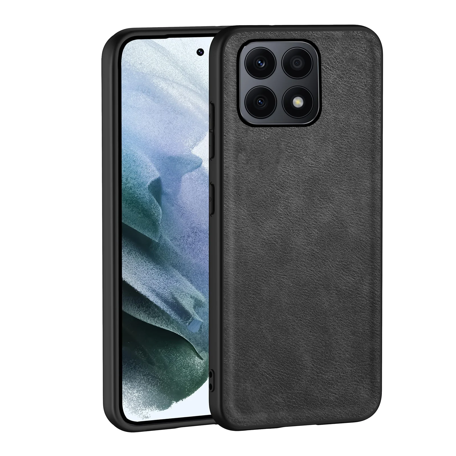 Dl3 Mobilak Case for Honor X8a Leather Case,Anti-Drop, Anti-Shock, Non-Slip Texture,Simple Cell Phong Cover (Havana)