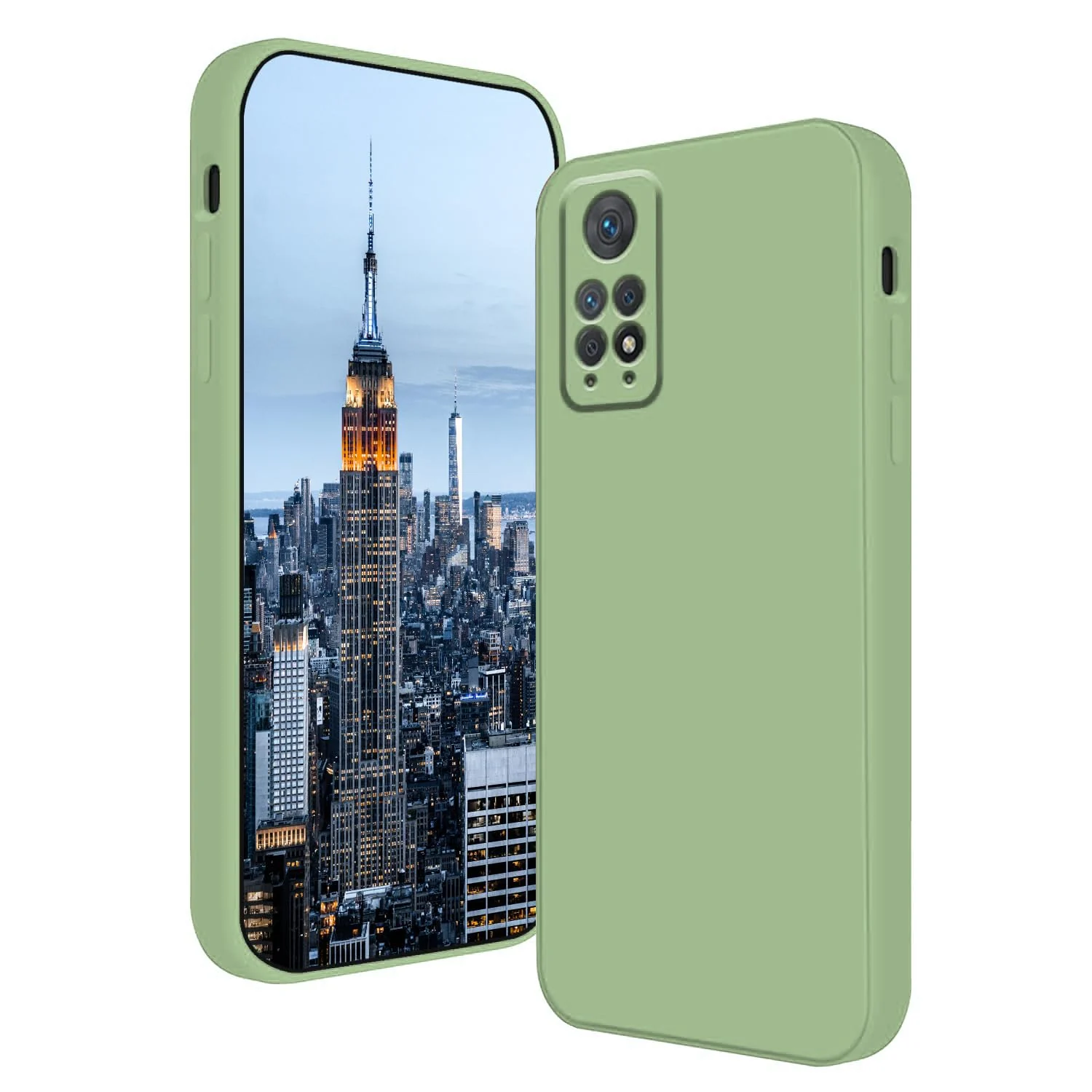 DL3 Mobilak Liquid Silicone Protective Case for Xiaomi Redmi Note 12 Pro 4G / Redmi Note 11 Pro 4G&5G with Microfiber Lining and Shockproof Design - Mint Green