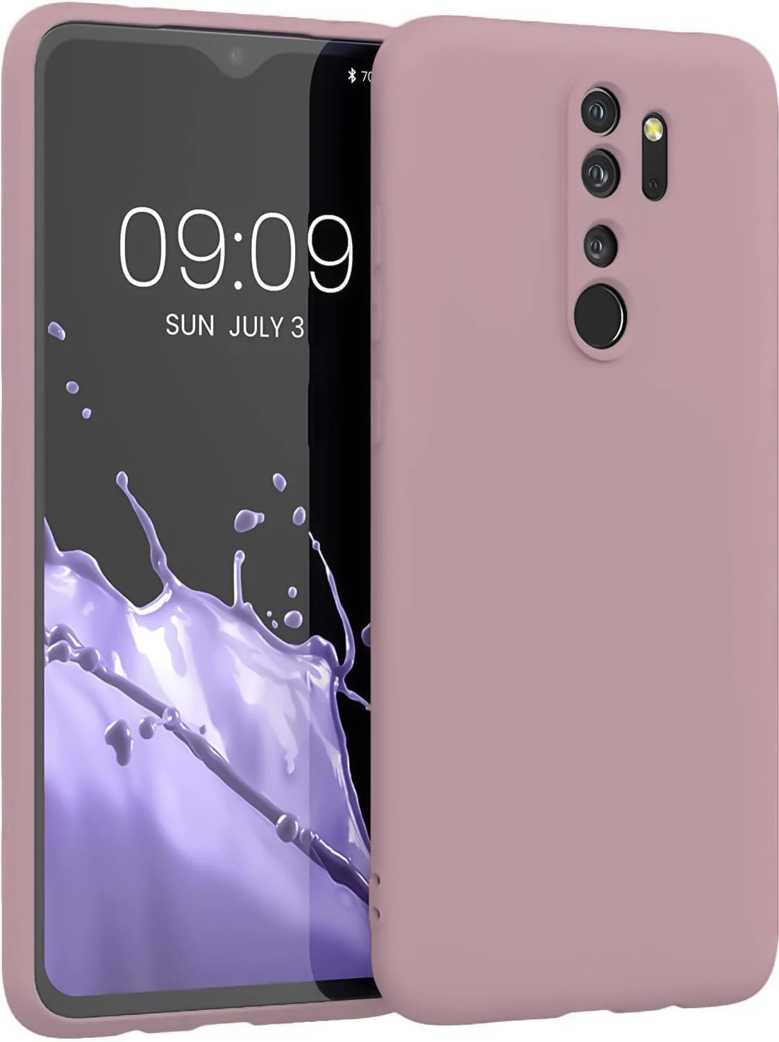 DL3 Mobilak Liquid Silicone Case for Xiaomi Redmi Note 8 Pro, Not compatible with MagSafe, Supports wireless charging, Camera protection - Cashmere